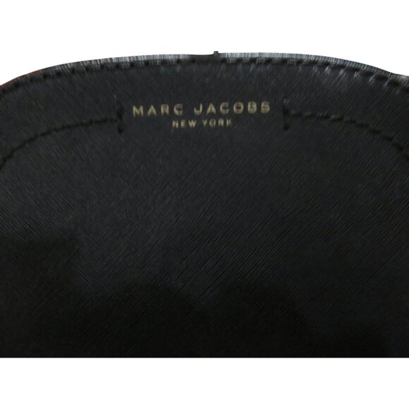 Marc Jacobs Black Playback Italian Saffiano Leather Crossbody Dome Saddle Bag - Picture 5 of 15